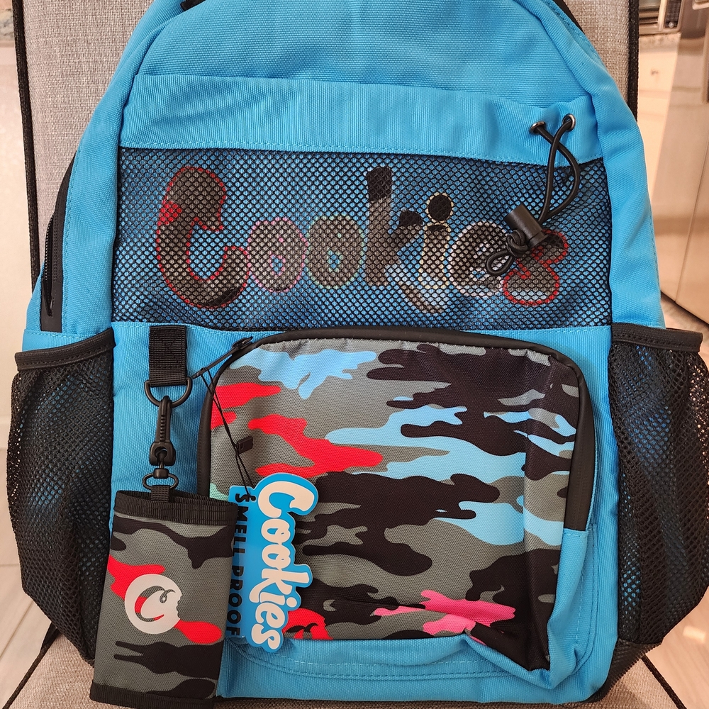 Cookies Blue and Black Camouflage Backpack